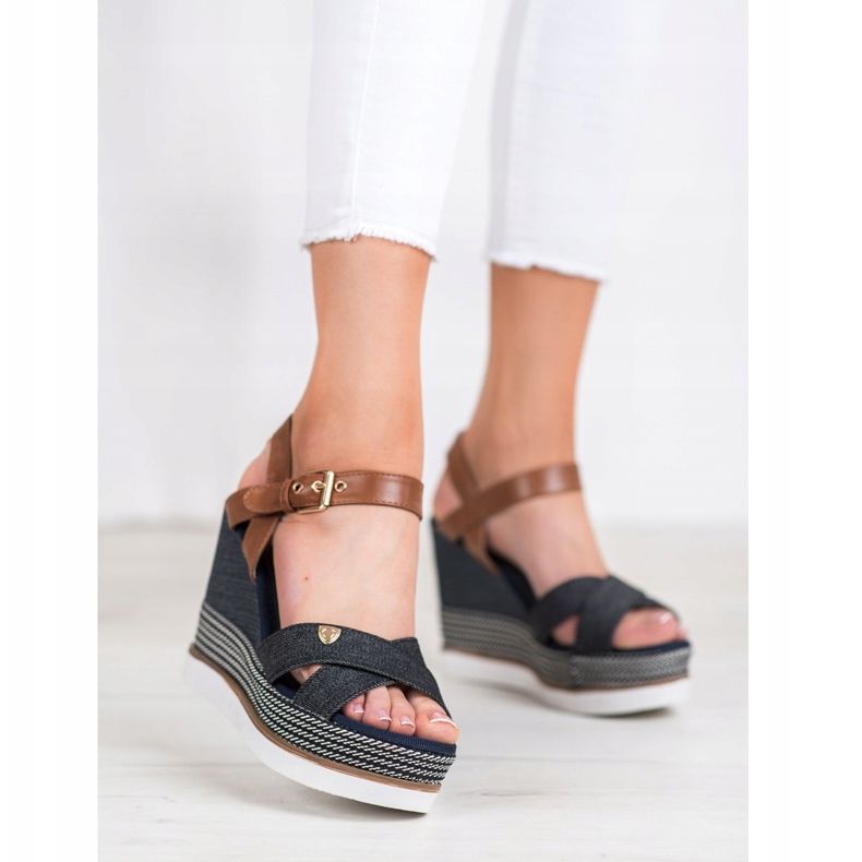 SHELOVET Wedge Sandals multicolored 2