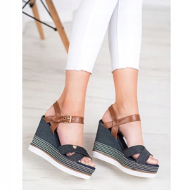 SHELOVET Wedge Sandals multicolored 1