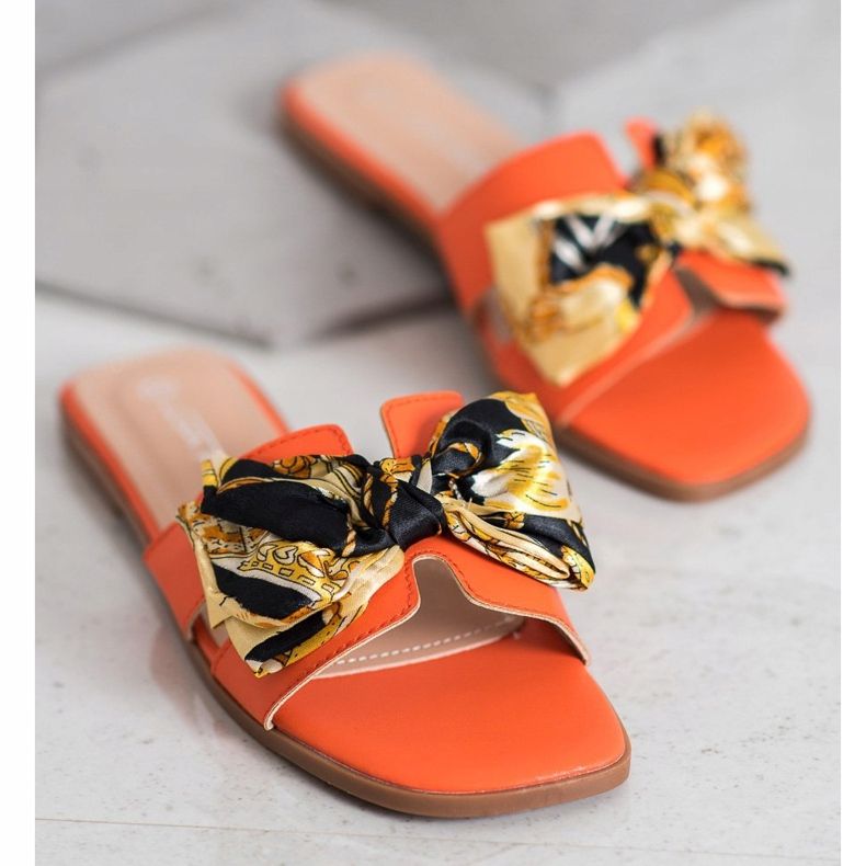 SHELOVET Elegant Slippers orange 2 SHELOVET Elegant Slippers orange 2