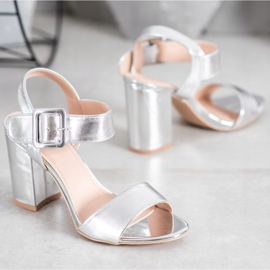 Small Swan Sandals On A Bar With Eco Leather grey 1