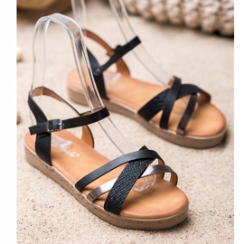 Weide Stylish Sandals Made Of Eco Leather black 1