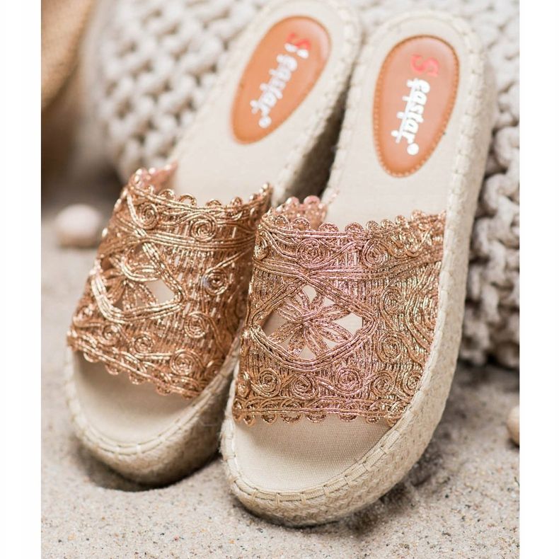 Seastar Espadrilles Slippers On The Platform golden 1