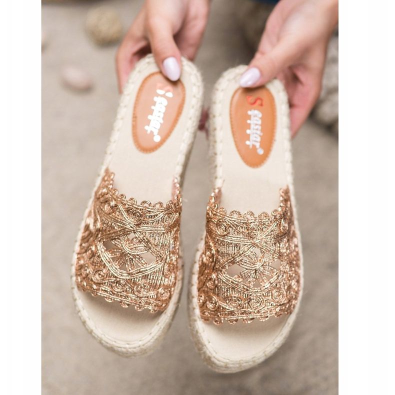 Seastar Espadrilles Slippers On The Platform golden 2