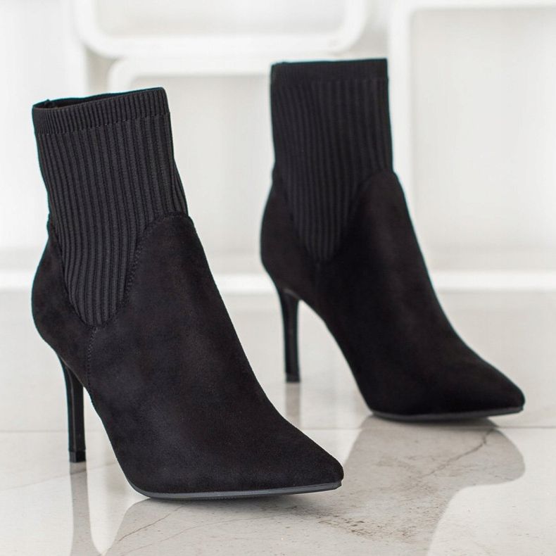 VINCEZA slip-on boots black 1