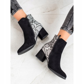 Filippo Snake Print Booties black grey 2