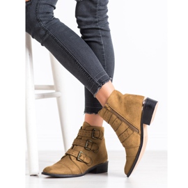 Corina Brown Boots With Buckles 1