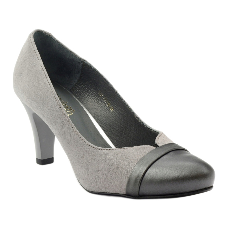 Women's Leather Pumps Gray Espinto 532/1 grey 1