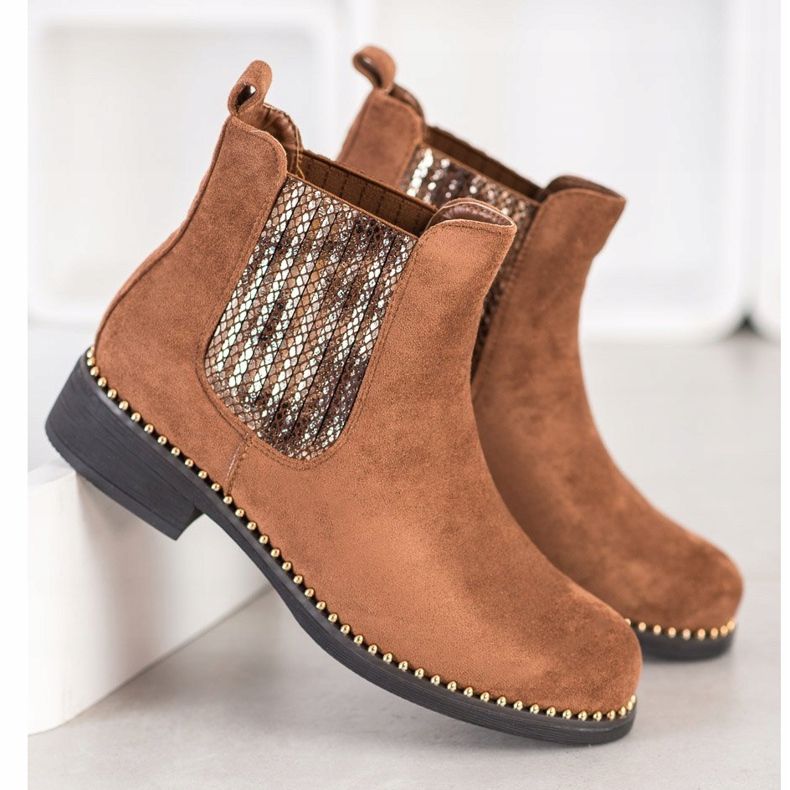 SHELOVET Stylish Chelsea boots brown 1 SHELOVET Stylish Chelsea boots brown 1