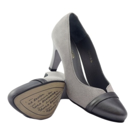Women's Leather Pumps Gray Espinto 532/1 grey 3