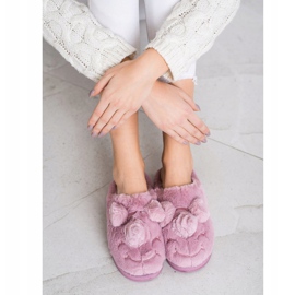 Bona Women's unicorn slippers purple pink 1