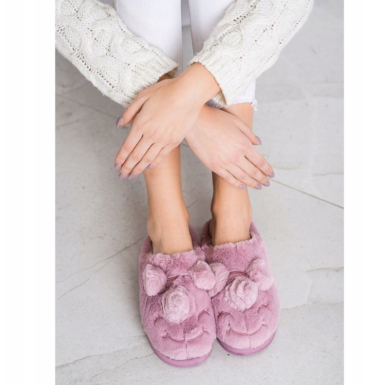 Bona Women's unicorn slippers purple pink 1