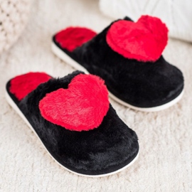 Bona Slippers With A Heart black red 1