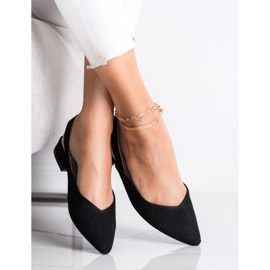S. BARSKI Black Pumps With A Open Heel 2