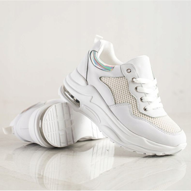 Weide Comfortable Sneakers On The Platform white 1