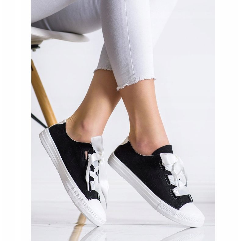 SHELOVET Stylish tied Sneakers black 1