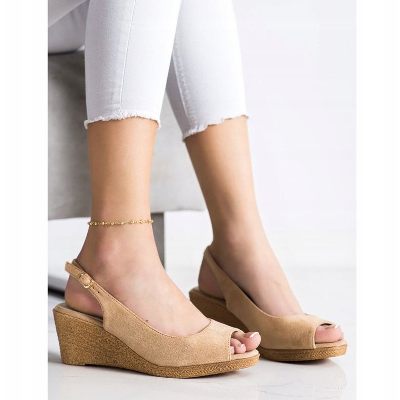 Goodin Casual Wedge Sandals brown 1