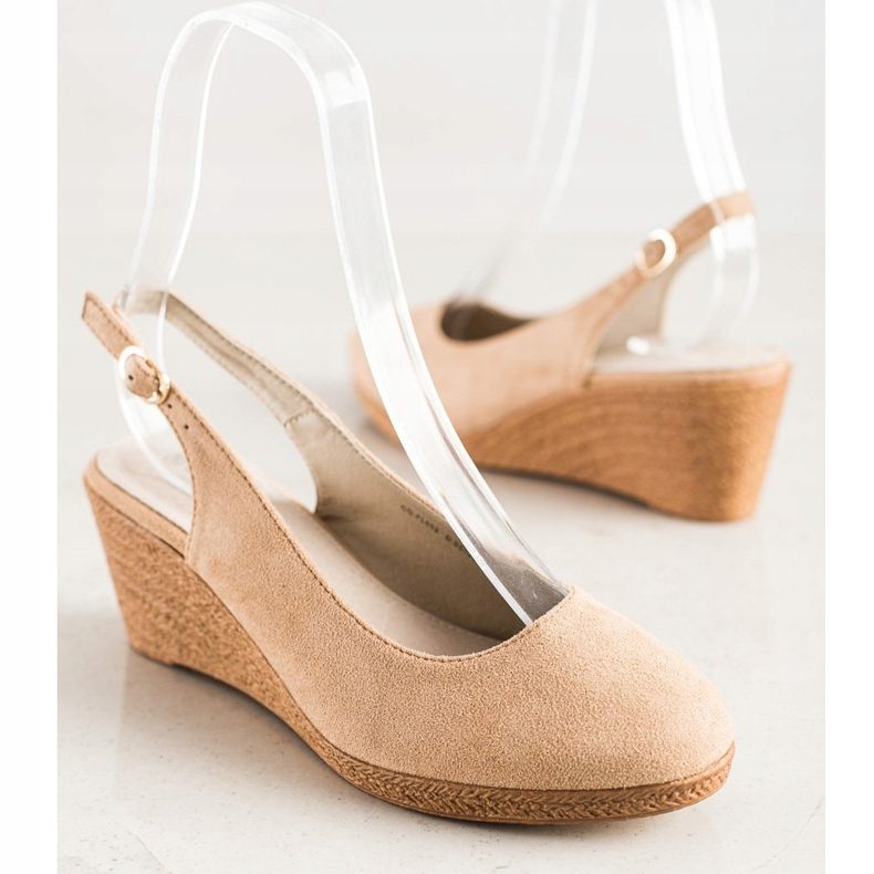 Goodin Comfortable wedge pumps brown 1