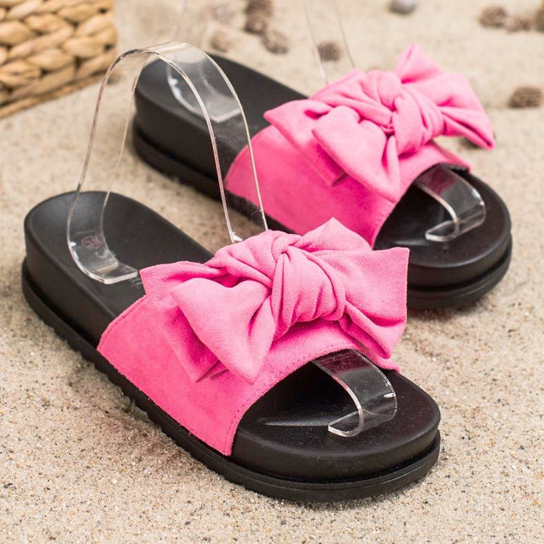 Seastar Slippers With A Bow pink 1