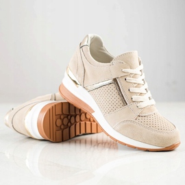 Goodin Beige Leather Sneakers 1