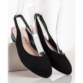 Goodin Slip-on pumps with an exposed heel black 1