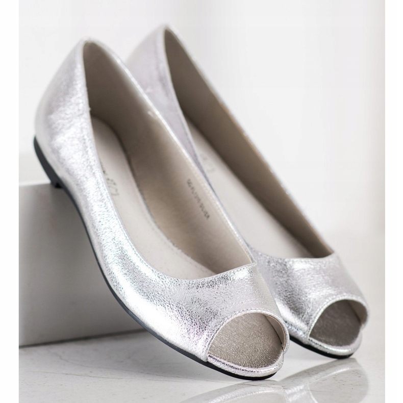 Goodin Casual Open Toe Pumps silver 1