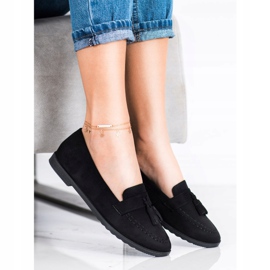 SHELOVET Casual Loafers With Fringes black 1
