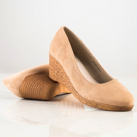 Goodin Light Wedge Pumps beige 1