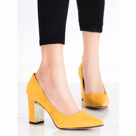 Goodin Stylish Pumps On High Heels yellow 1 Goodin Stylish Pumps On High Heels yellow 1