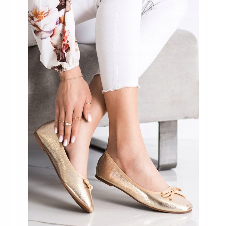 Goodin Eco leather ballerinas golden 1 Goodin Eco leather ballerinas golden 1