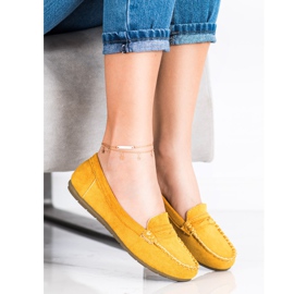 Super Me Yellow suede loafers 1