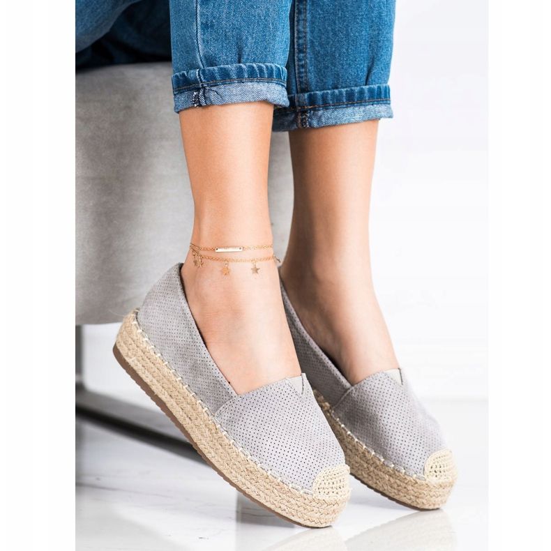 SHELOVET Espadrilles On The Platform grey 1