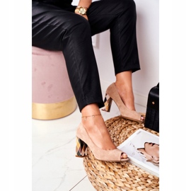 Women's Pumps Sergio Leone Suede Beige PB135 Be Mine! 1