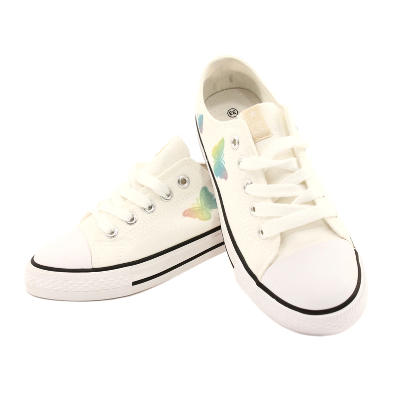 NEWS White Sneakers with tied butterflies 21DZ35-3585 3 NEWS White Sneakers with tied butterflies 21DZ35-3585 3