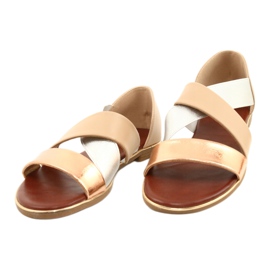 Women's metallic sandals Evento 21SD35-3882 beige 1