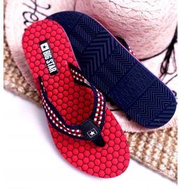 Women's Slippers Flip-flops Big Star Red DD274A252 navy blue 4