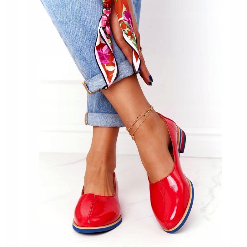 Lacquered Leather Shoes Maciejka 05035-08 Red 3