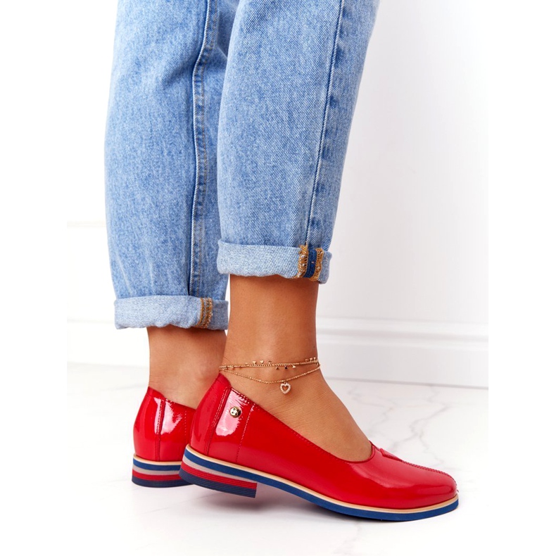 Lacquered Leather Shoes Maciejka 05035-08 Red 2