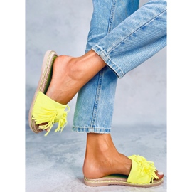 CK159 Yellow neon women's slippers 2