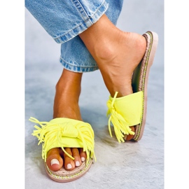CK159 Yellow neon women's slippers 1