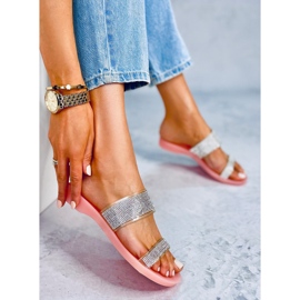 Pink BG51 Pink silicone slippers silver 1