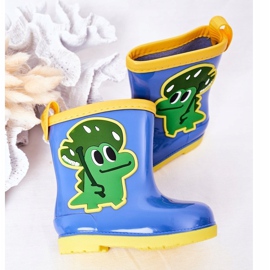 Children's Blue Galoshes With A Crocodile 1 Children's Blue Galoshes With A Crocodile 1