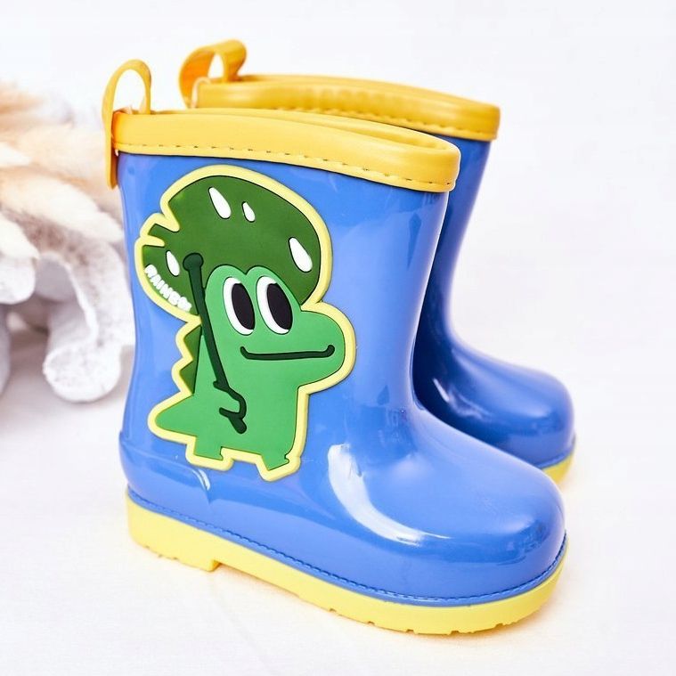 Children's Blue Galoshes With A Crocodile 2 Children's Blue Galoshes With A Crocodile 2