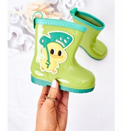 Children's Green Duck Galoshes 2