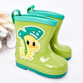 Children's Green Duck Galoshes 1