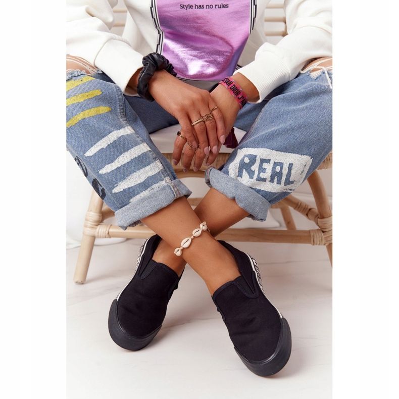 Women's Sneakers Slip-on Big Star HH274012 Black 2