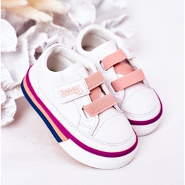 Apawwa Children's Sneakers With Ribbed White And Pink Baxter 2 Apawwa Children's Sneakers With Ribbed White And Pink Baxter 2