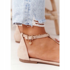 S.Barski Elegant Suede Sandals S. Bararski 541-7 Beige 1