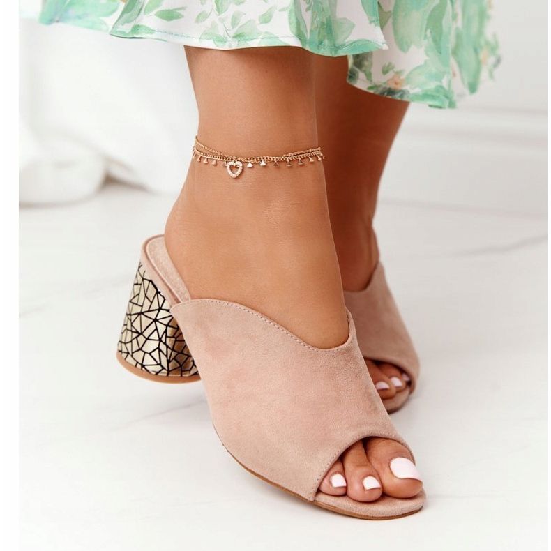 Suede high heels S.Barski C420-15 Beige 2