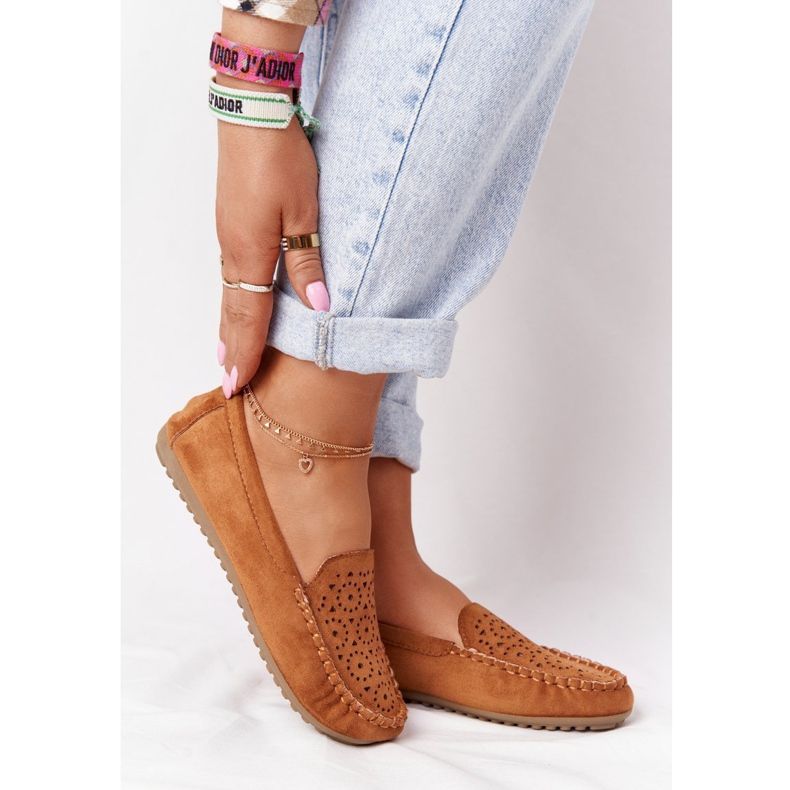 Women's Camel Molly suede loafers brown multicolored 1