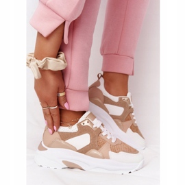 Women's Sneakers Beige Yolo On Large Sole white 1